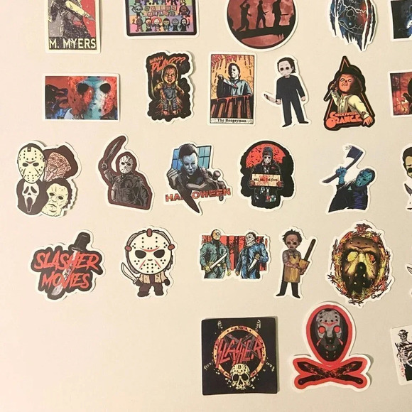 Lot of 51 Assorted Slasher Movie Stickers Halloween Scream Jason Freddy - Picture 13 of 16